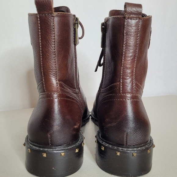 Vince Camuto Talorini Lace-Up Studded Combat Boots - Size 9 - Picture 5 of 16